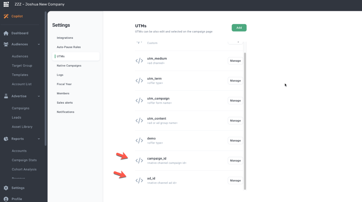DYNAMIC UTMs - Channel ID Support